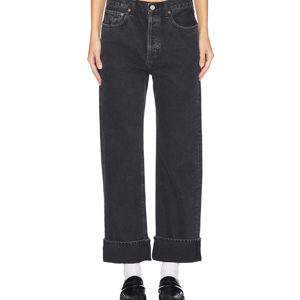 AGOLDE FRAN Straight Jeans in Tea Black Size 29